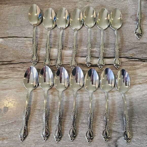 36 Pc Lot Of Vintage Royal Baroque‎ Stainless Imperial USA Flatware Spoons Forks - Picture 8 of 13